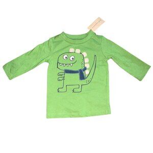 First Impressions Infant, Soft, Long Sleeve-T-shirt-Dinosaur-Green-Size 3/6 Mont